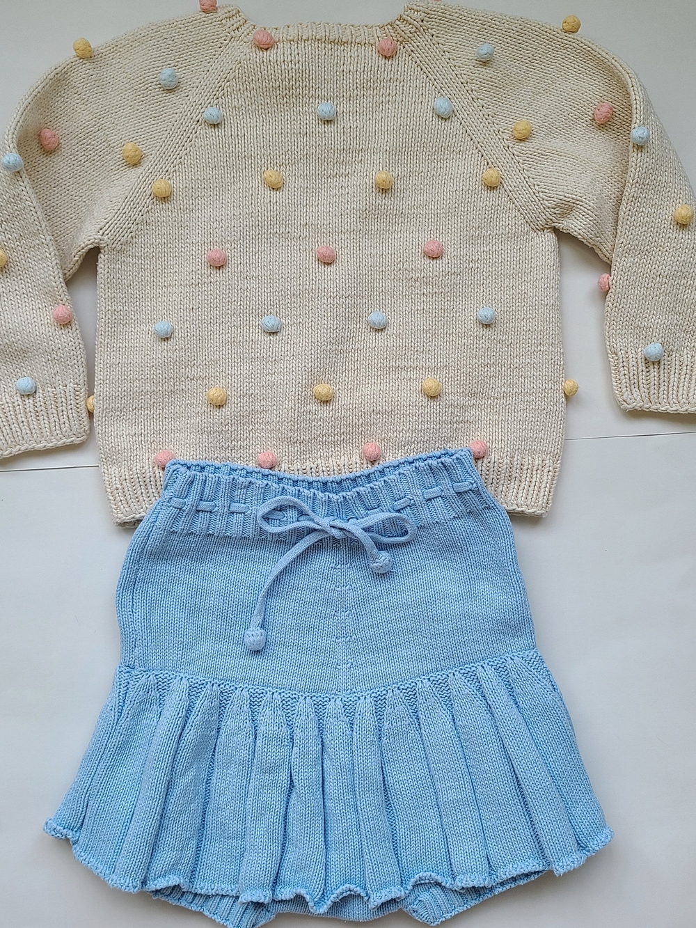 Kalinka Pompom Sweater And Skirt Set